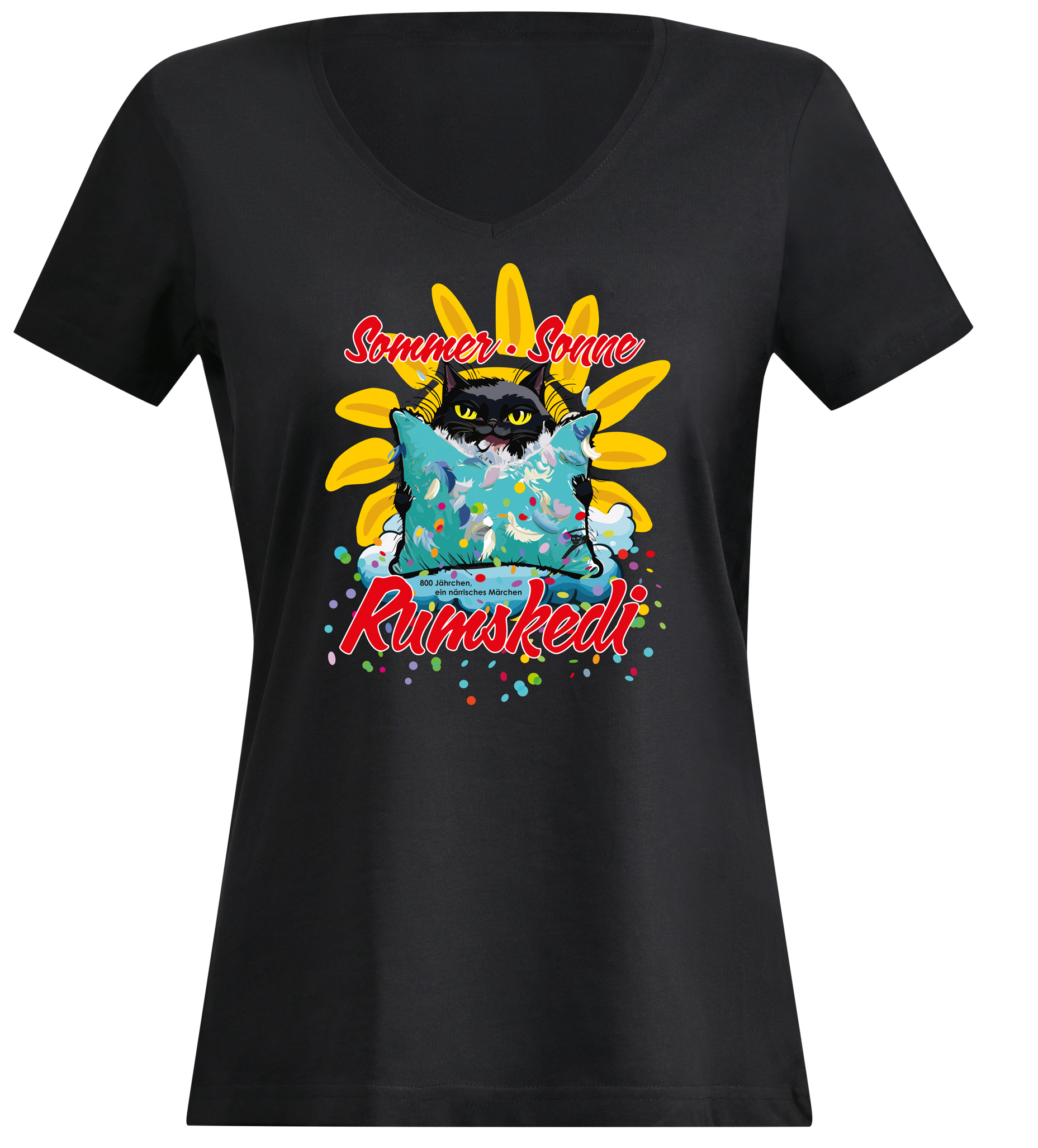 T-Shirt "Sommer Sonne Rumskedi" Damen